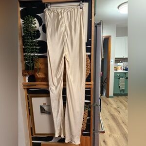 NWT DISSH Myka Cream Satin Trousers Size 8